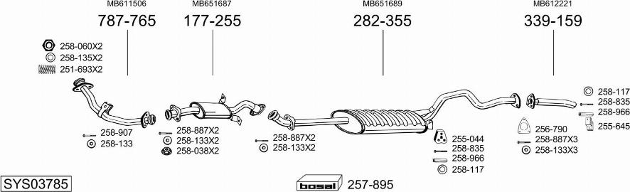 Bosal SYS03785 - Система випуску ОГ avtolavka.club