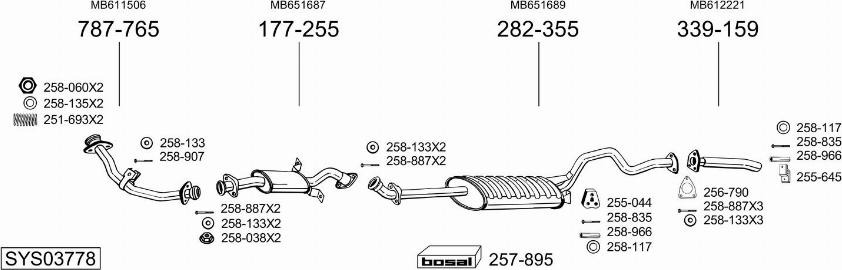 Bosal SYS03778 - Система випуску ОГ avtolavka.club