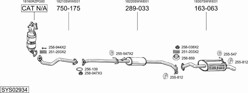 Bosal SYS02934 - Система випуску ОГ avtolavka.club