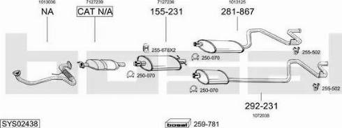 Bosal SYS02438 - Система випуску ОГ avtolavka.club