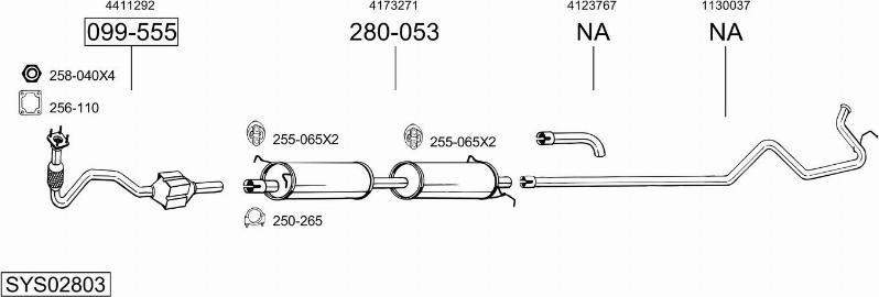 Bosal SYS02803 - Система випуску ОГ avtolavka.club