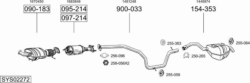 Bosal SYS02272 - Система випуску ОГ avtolavka.club