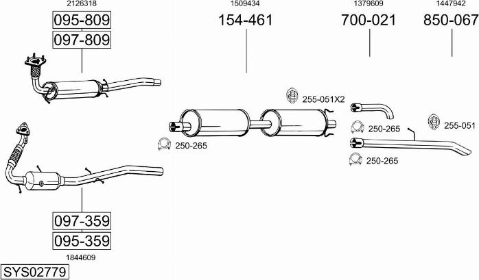 Bosal SYS02779 - Система випуску ОГ avtolavka.club