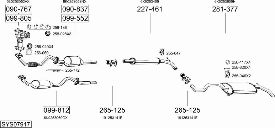 Bosal SYS07917 - Система випуску ОГ avtolavka.club