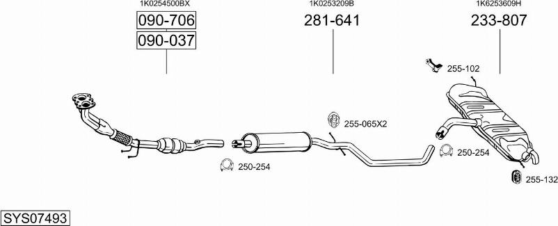 Bosal SYS07493 - Система випуску ОГ avtolavka.club