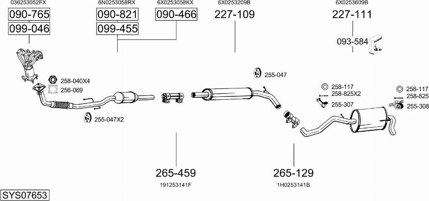 Bosal SYS07653 - Система випуску ОГ avtolavka.club