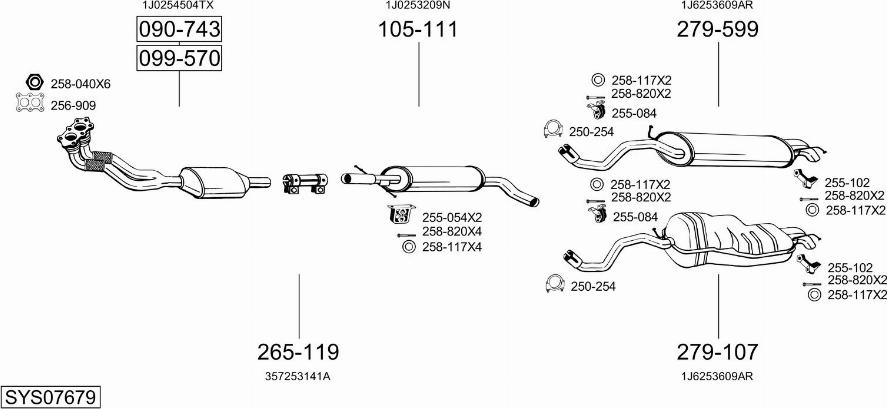 Bosal SYS07679 - Система випуску ОГ avtolavka.club