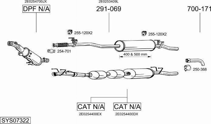 Bosal SYS07322 - Система випуску ОГ avtolavka.club