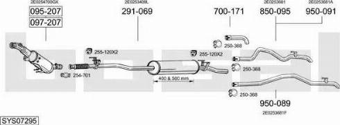 Bosal SYS07295 - Система випуску ОГ avtolavka.club