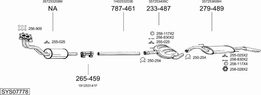 Bosal SYS07778 - Система випуску ОГ avtolavka.club