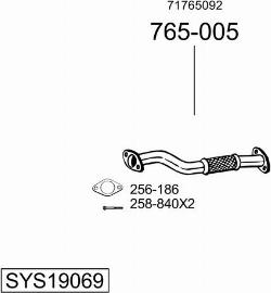 Bosal SYS19069 - Система випуску ОГ avtolavka.club