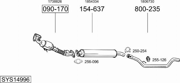 Bosal SYS14996 - Система випуску ОГ avtolavka.club