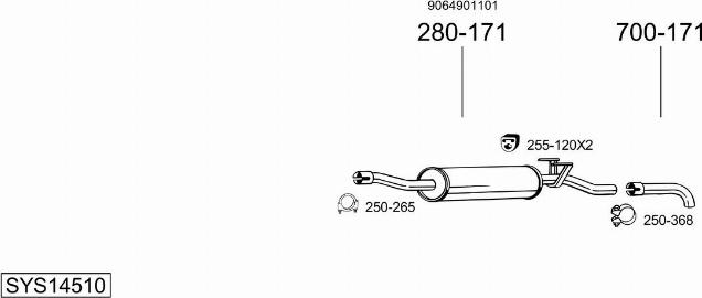 Bosal SYS14510 - Система випуску ОГ avtolavka.club