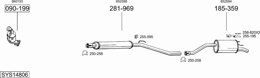 Bosal SYS14806 - Система випуску ОГ avtolavka.club