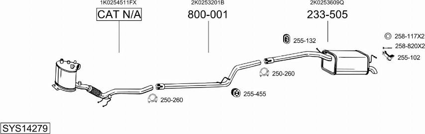 Bosal SYS14279 - Система випуску ОГ avtolavka.club