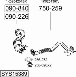 Bosal SYS15389 - Система випуску ОГ avtolavka.club