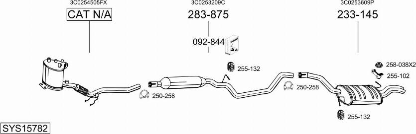 Bosal SYS15782 - Система випуску ОГ avtolavka.club