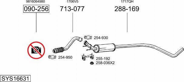 Bosal SYS16631 - Система випуску ОГ avtolavka.club