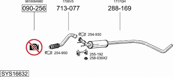 Bosal SYS16632 - Система випуску ОГ avtolavka.club