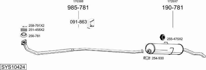 Bosal SYS10424 - Система випуску ОГ avtolavka.club