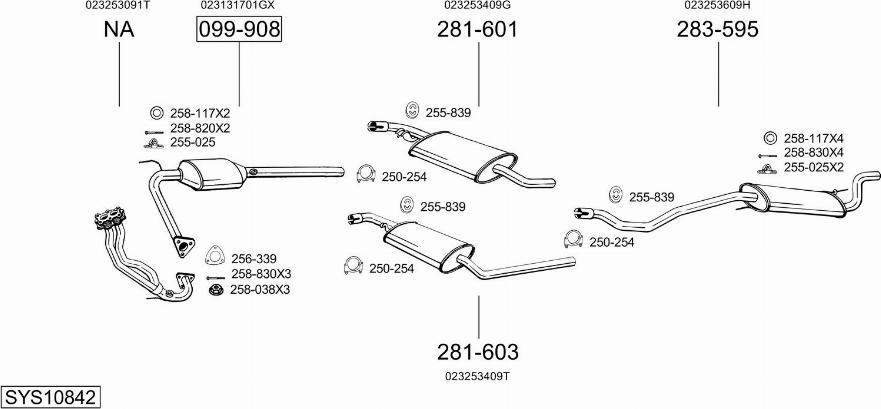 Bosal SYS10842 - Система випуску ОГ avtolavka.club