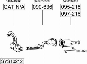 Bosal SYS10212 - Система випуску ОГ avtolavka.club