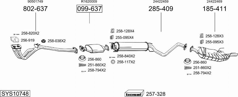 Bosal SYS10748 - Система випуску ОГ avtolavka.club