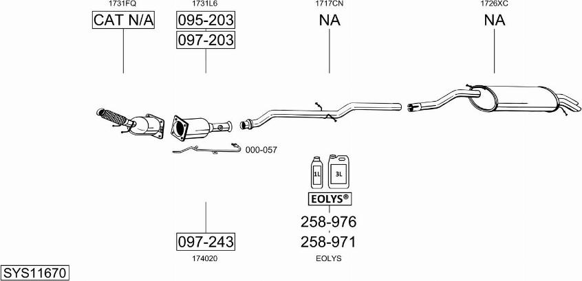 Bosal SYS11670 - Система випуску ОГ avtolavka.club