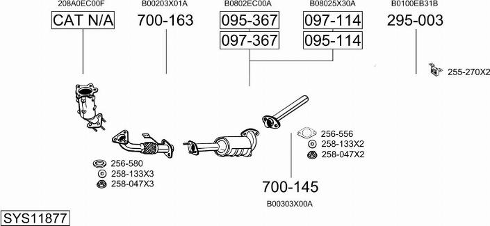 Bosal SYS11877 - Система випуску ОГ avtolavka.club