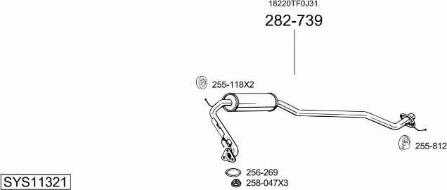 Bosal SYS11321 - Система випуску ОГ avtolavka.club