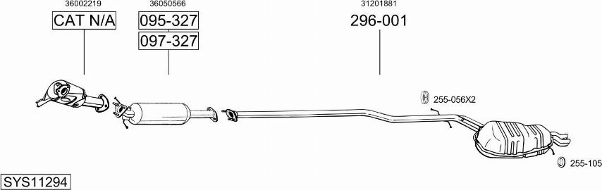 Bosal SYS11294 - Система випуску ОГ avtolavka.club