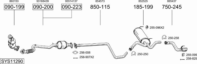 Bosal SYS11290 - Система випуску ОГ avtolavka.club