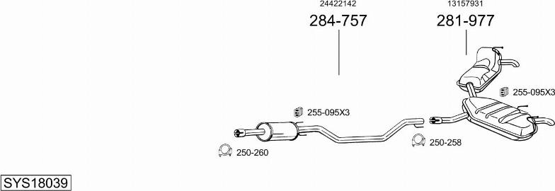 Bosal SYS18039 - Система випуску ОГ avtolavka.club