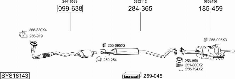 Bosal SYS18143 - Система випуску ОГ avtolavka.club