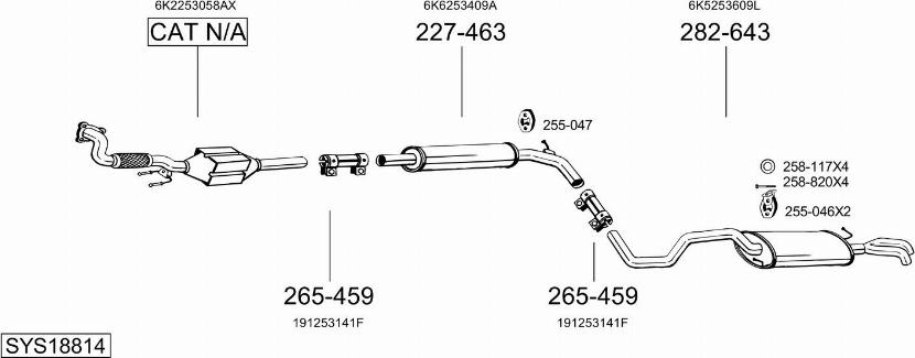 Bosal SYS18814 - Система випуску ОГ avtolavka.club