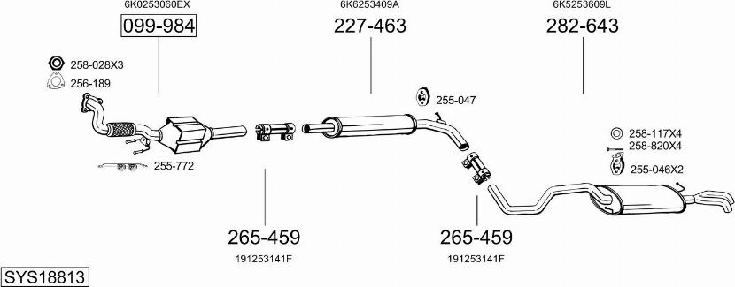 Bosal SYS18813 - Система випуску ОГ avtolavka.club