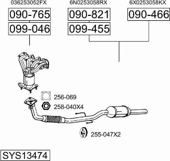 Bosal SYS13474 - Система випуску ОГ avtolavka.club