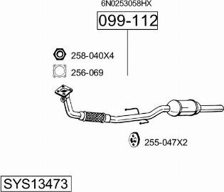 Bosal SYS13473 - Система випуску ОГ avtolavka.club