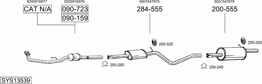 Bosal SYS13539 - Система випуску ОГ avtolavka.club