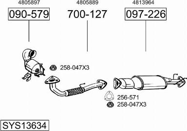 Bosal SYS13634 - Система випуску ОГ avtolavka.club