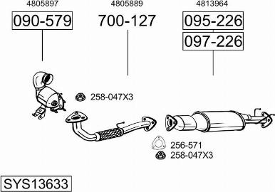 Bosal SYS13633 - Система випуску ОГ avtolavka.club