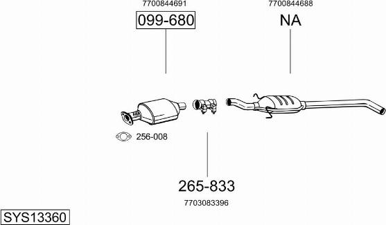 Bosal SYS13360 - Система випуску ОГ avtolavka.club