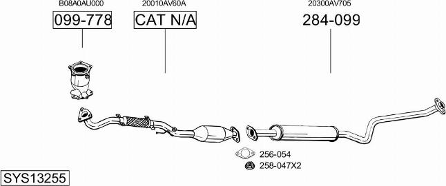 Bosal SYS13255 - Система випуску ОГ avtolavka.club