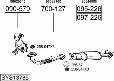 Bosal SYS13785 - Система випуску ОГ avtolavka.club