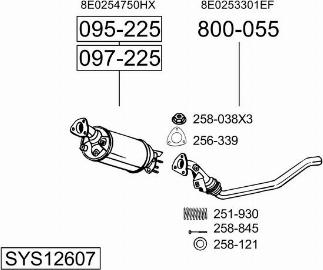 Bosal SYS12607 - Система випуску ОГ avtolavka.club