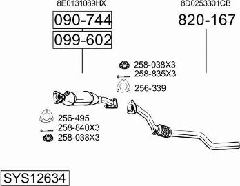 Bosal SYS12634 - Система випуску ОГ avtolavka.club