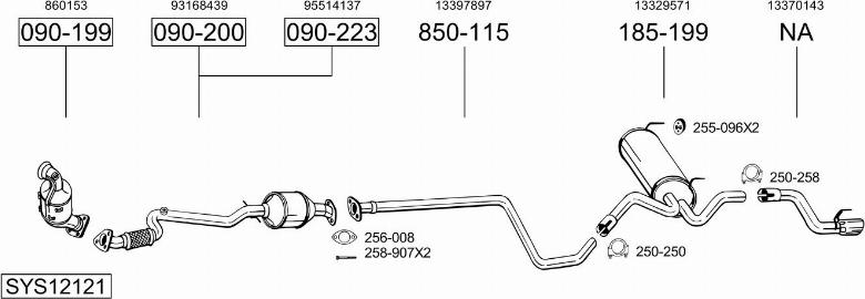 Bosal SYS12121 - Система випуску ОГ avtolavka.club