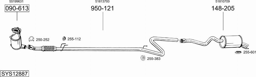 Bosal SYS12887 - Система випуску ОГ avtolavka.club