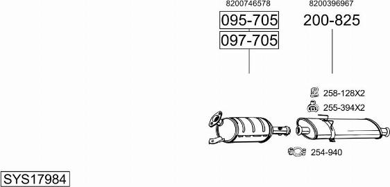 Bosal SYS17984 - Система випуску ОГ avtolavka.club