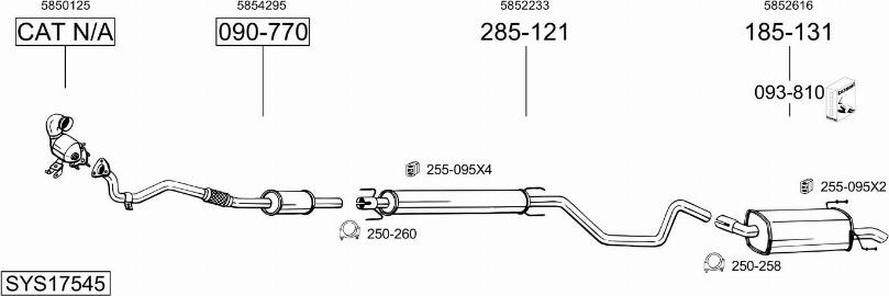 Bosal SYS17545 - Система випуску ОГ avtolavka.club